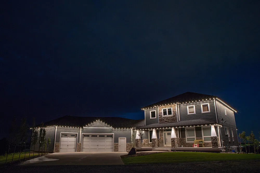 House with perminant lighting.