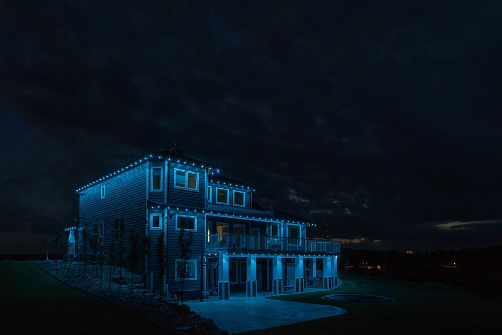 House with perminant lighting.