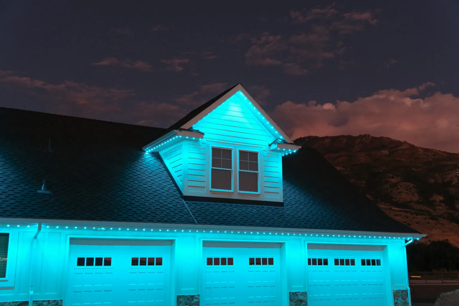 House with perminant lighting.