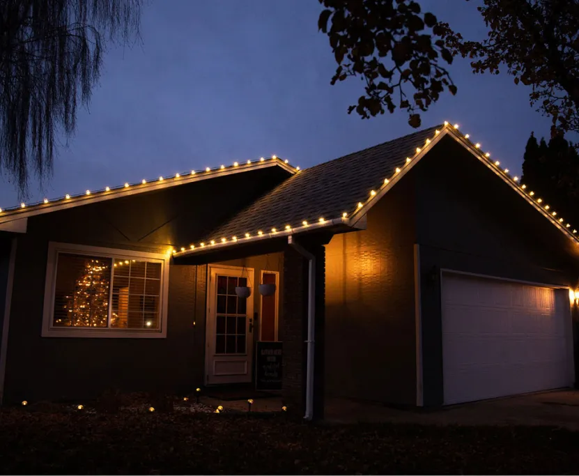 House with perminant lighting.