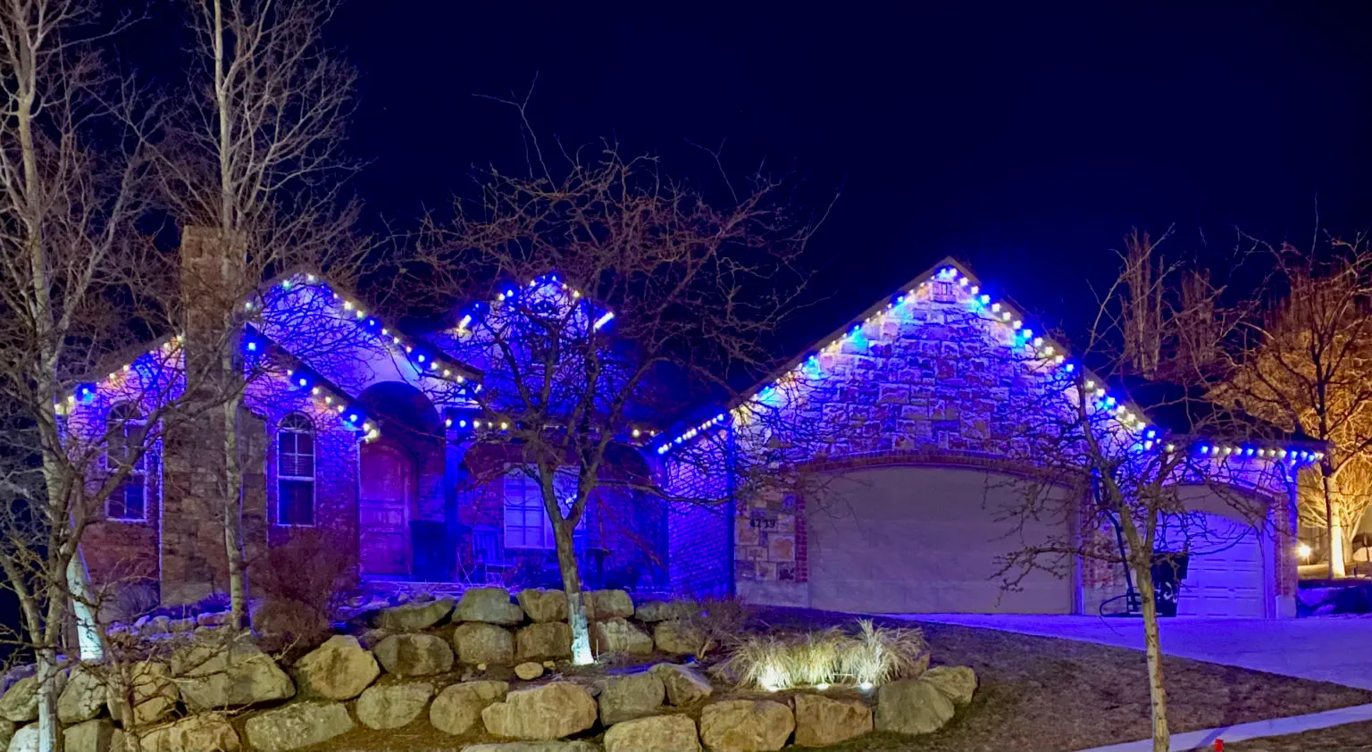 House with perminant lighting.