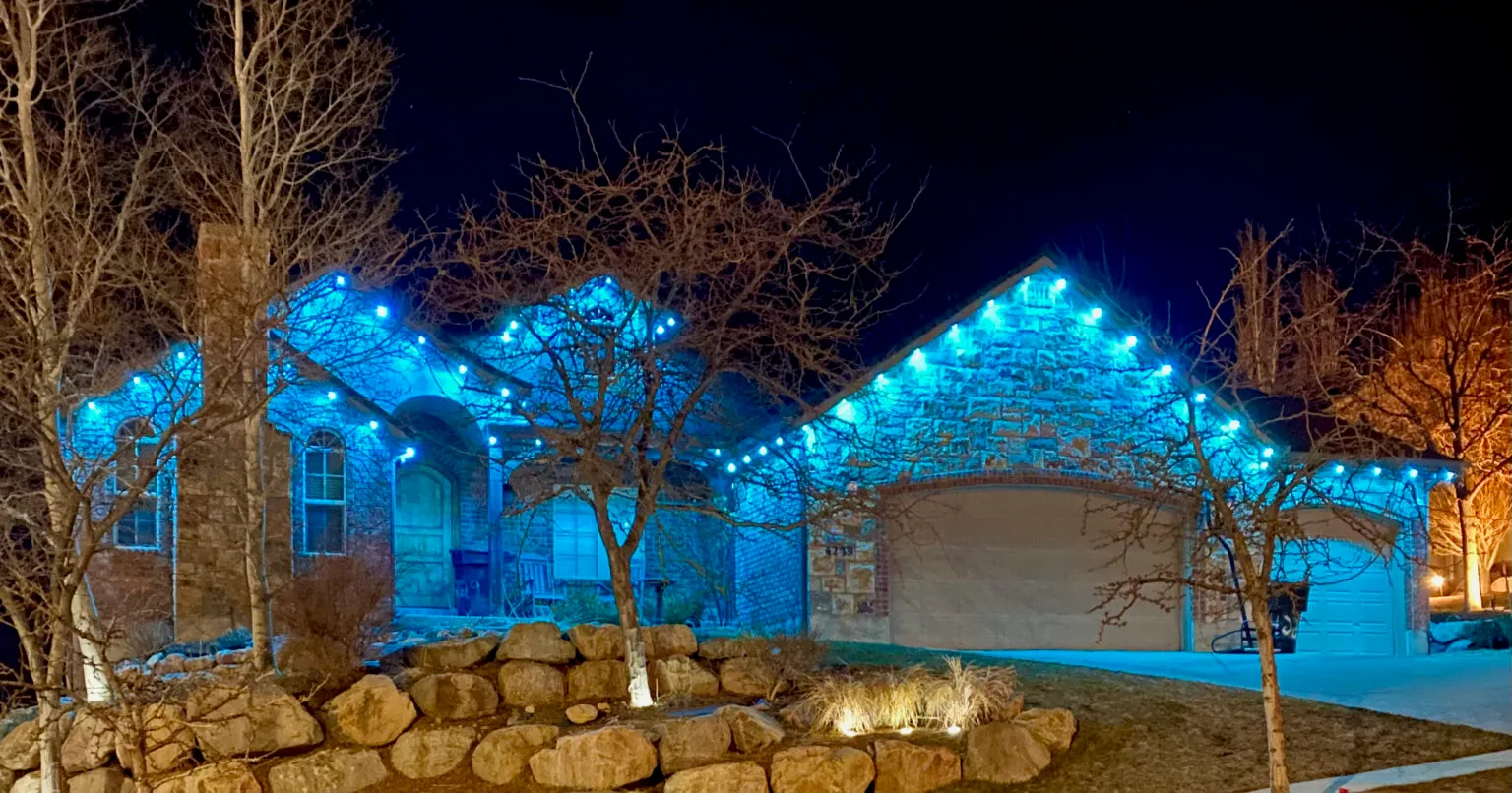 House with perminant lighting.