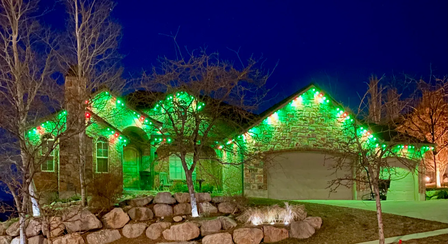 House with perminant lighting.