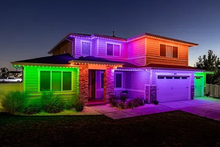 House with perminant lighting.