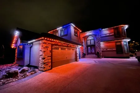 House with perminant lighting.